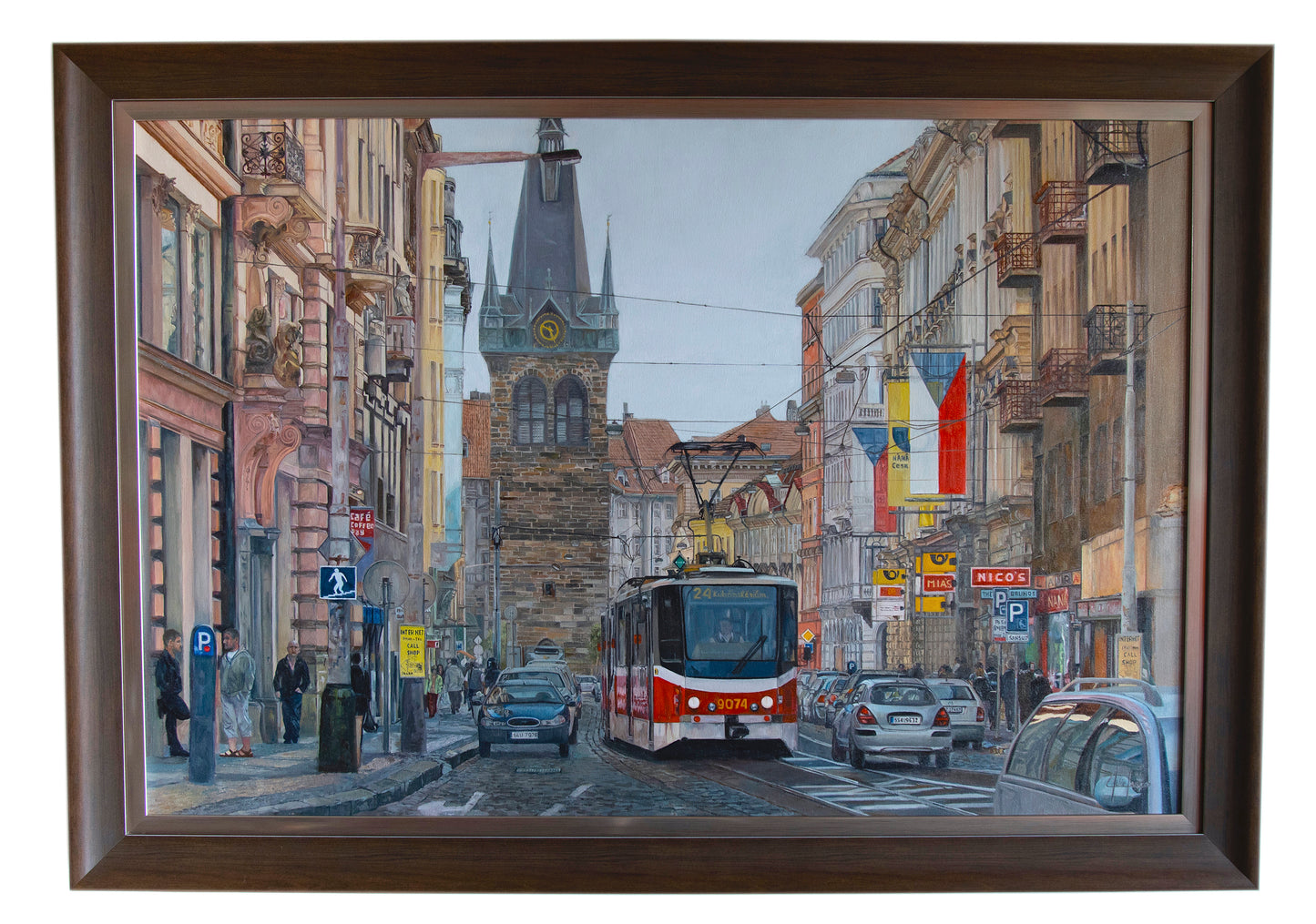 painting oil on canvas, framed, Prague, Czech Republic, Cities paintings, paints for sale in florida, colombian painter